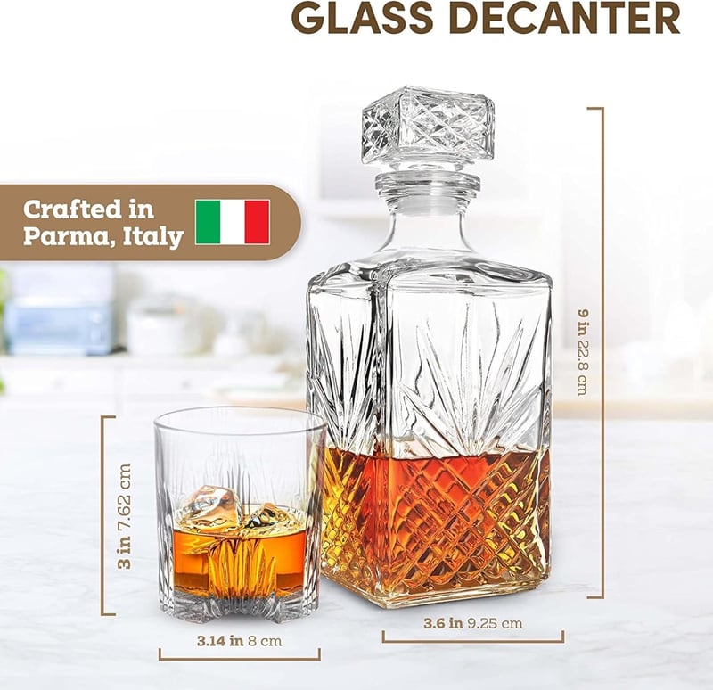 Selecta 33.75oz Diamond Whiskey Decanter