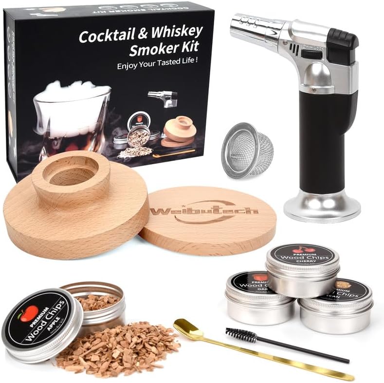Cocktail Smoker Kit with Torch & Wood Chips