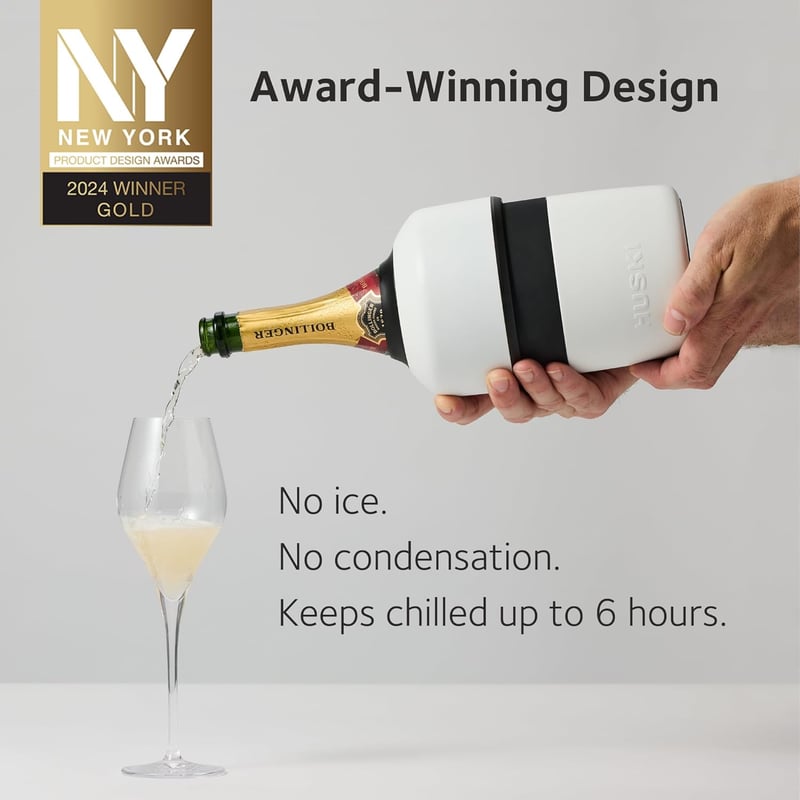Champagne Chiller with Iceless Design - Powder Pink