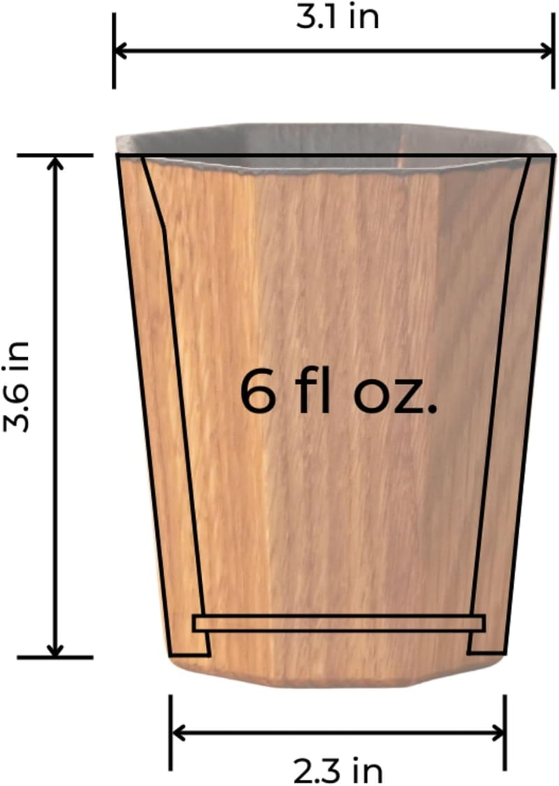 Bourbon Lovers' Artisan Oak Whiskey Cup