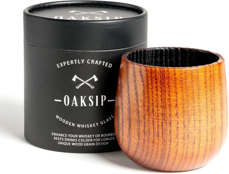 Bourbon Charred Wooden Whiskey Glass for Men