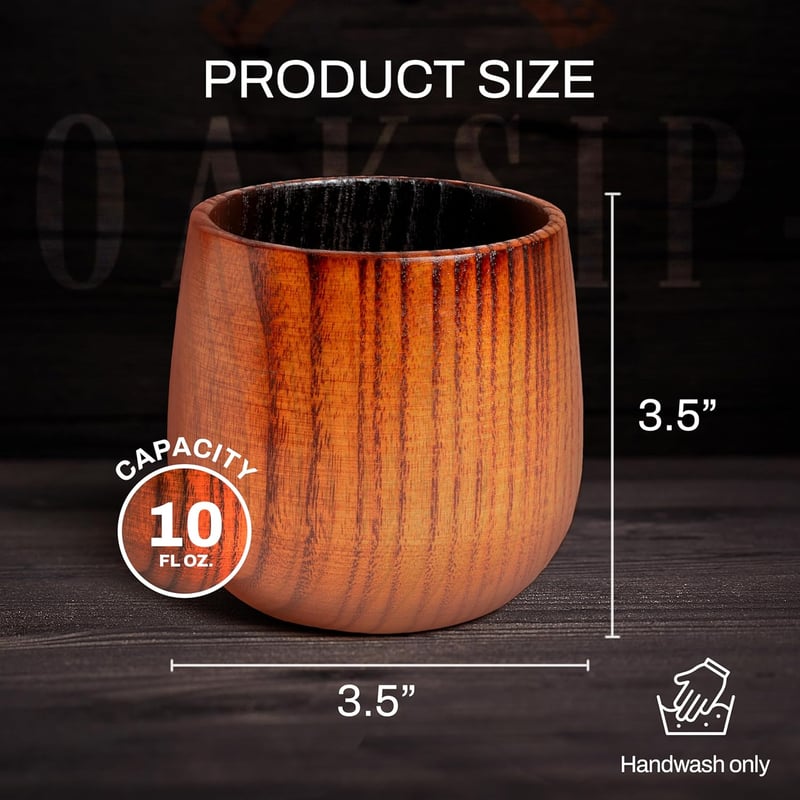 Bourbon Charred Wooden Whiskey Glass for Men