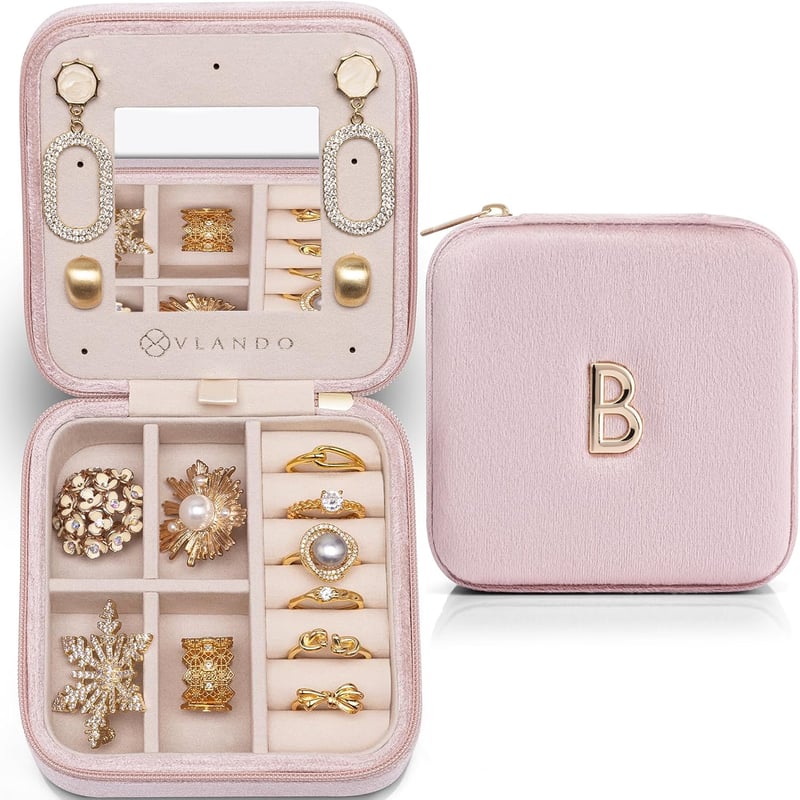 Teen Girls' Pink Monogram Jewelry Box