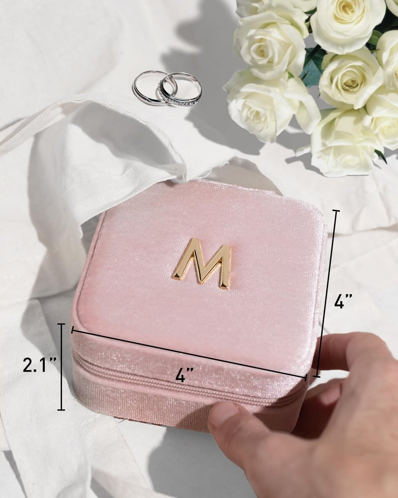 Teen Girls' Pink Monogram Jewelry Box