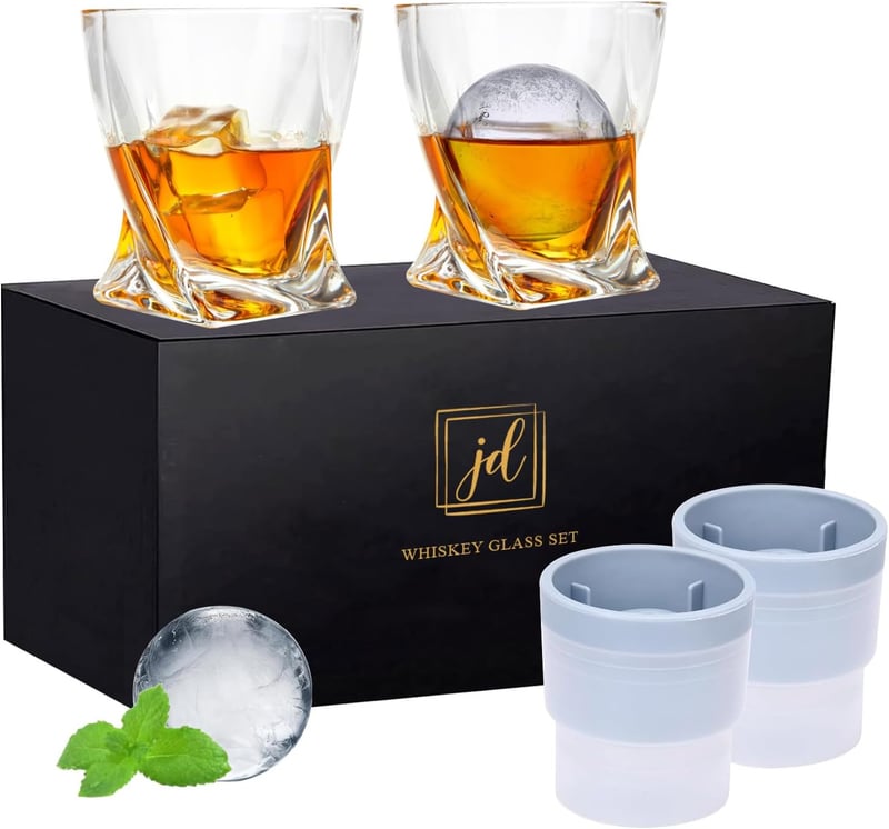 Gift Boxed Crystal Whiskey Glass Set for Men
