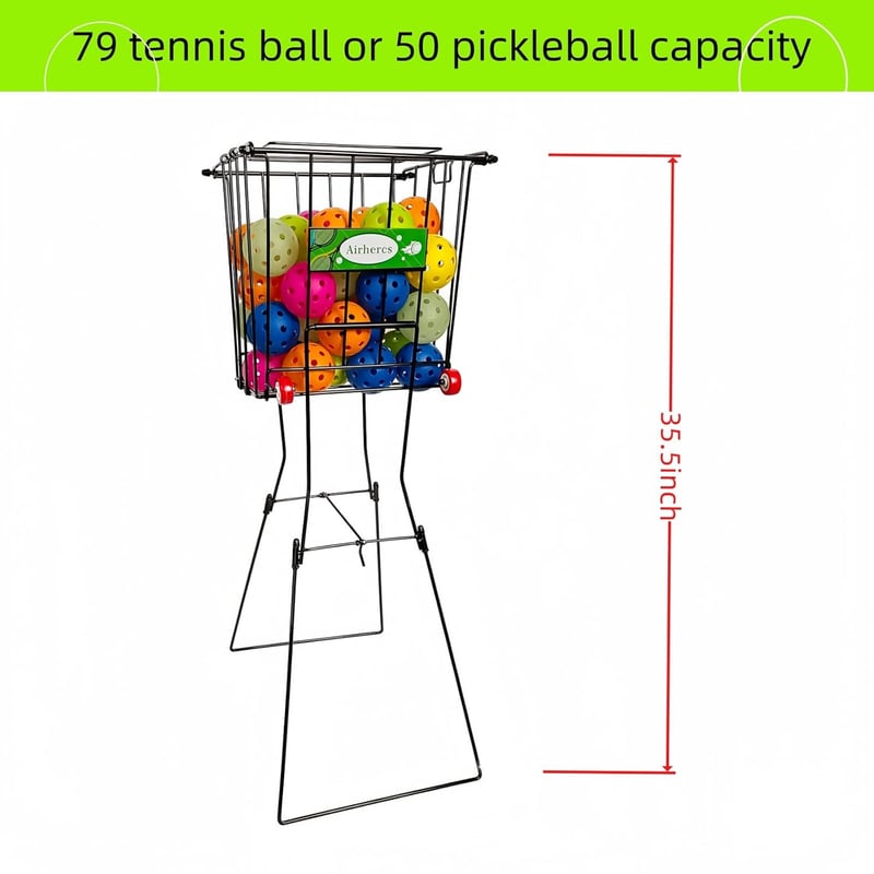 Tennis & Pickleball Ball Hopper, 79/50 Capacity