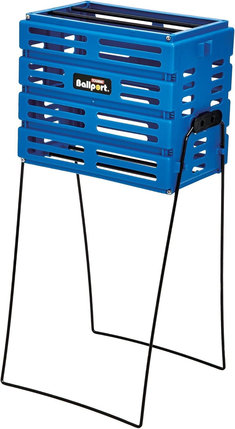 Tennis Ball Hopper, 80-Ball Capacity, Durable & Lightweight - Blue