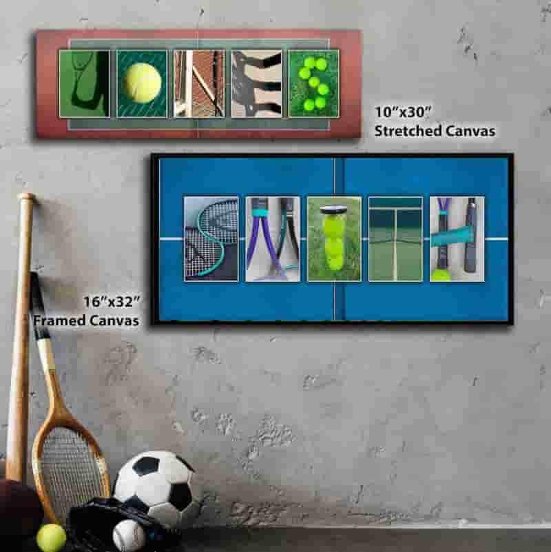 Personalized Tennis Name Wall Art Gift – 10