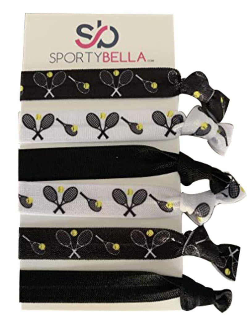 Tennis Hair Ties for Girls, 6 Pcs, No Crease
