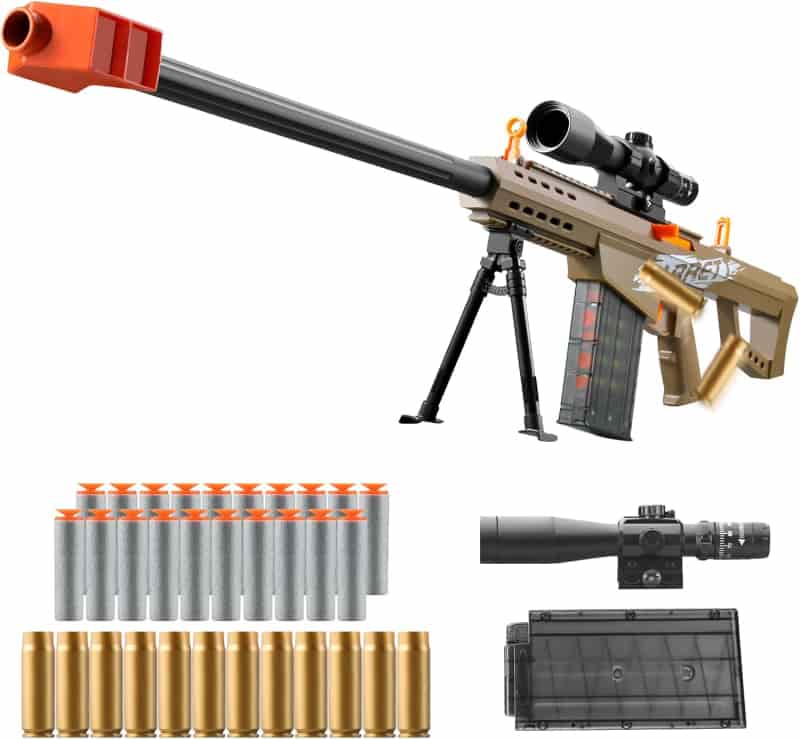 Toy Sniper Rifle for Boys, 年 8+, Sand-Colored