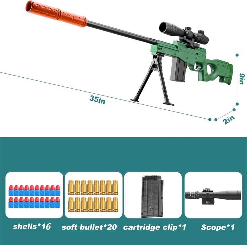 Outdoor Foam Blaster Sniper Rifle for Boys & Teens