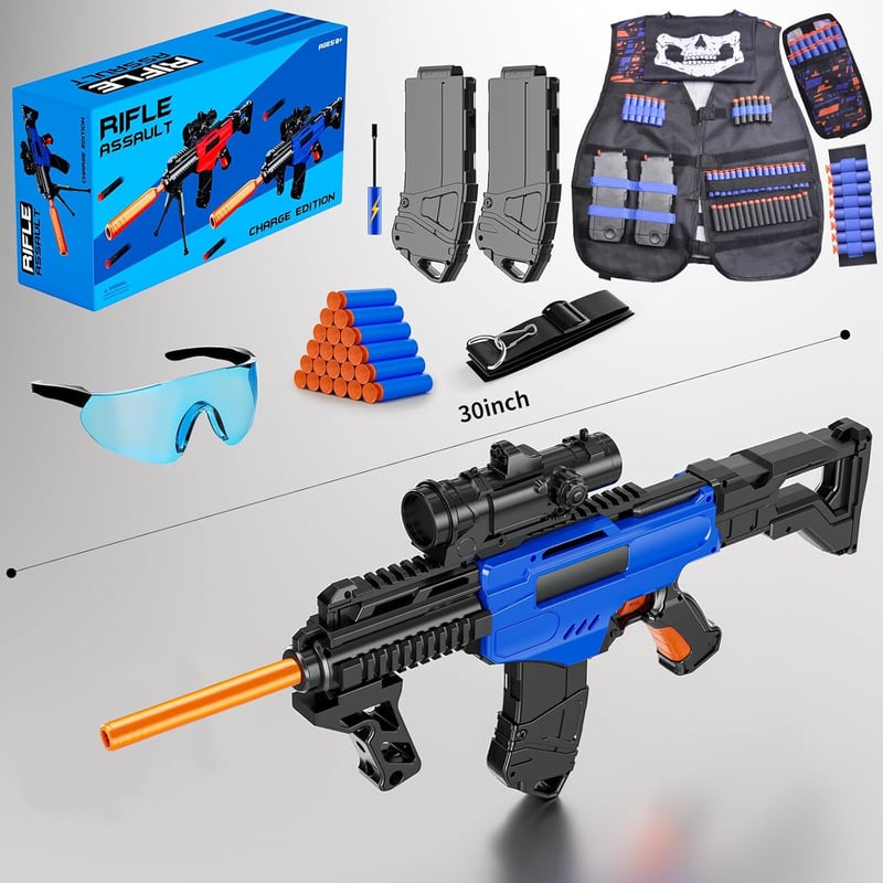 Birthday Electric Foam Blaster Set for Kids and Adults