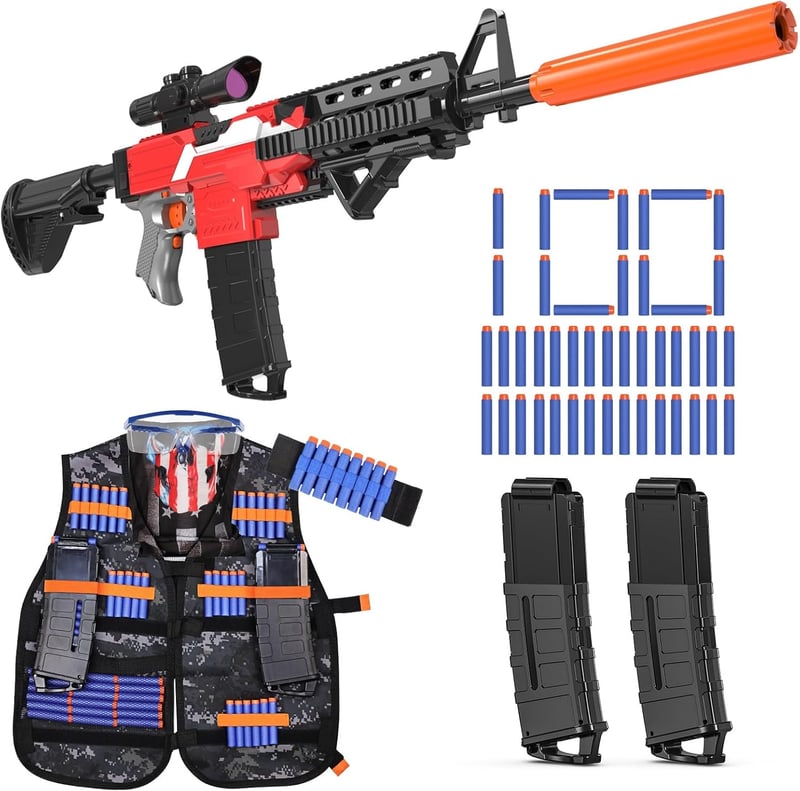 Birthday Electric Foam Dart Blaster Set for Kids