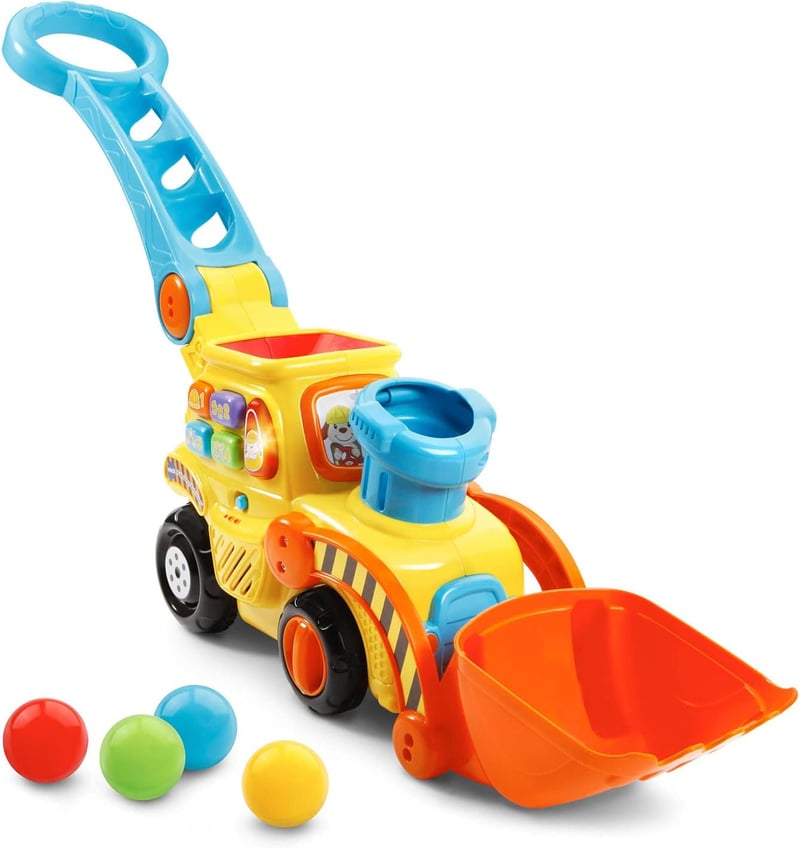 Push & Pop Bulldozer Toy for Toddlers