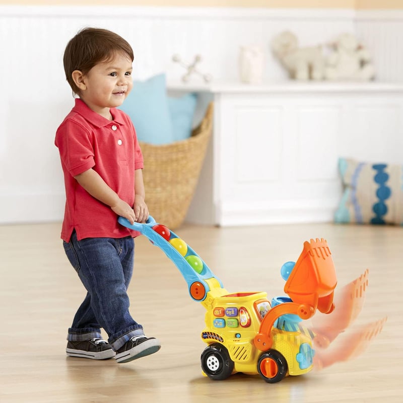 Push & Pop Bulldozer Toy for Toddlers