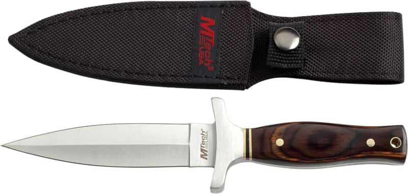 Fixed Blade Knife with Wood Handle for Hunting