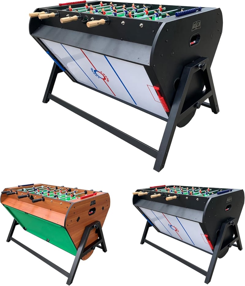 55″ 3-in-1 Game Table: Billiards, Air Hockey, Foosball