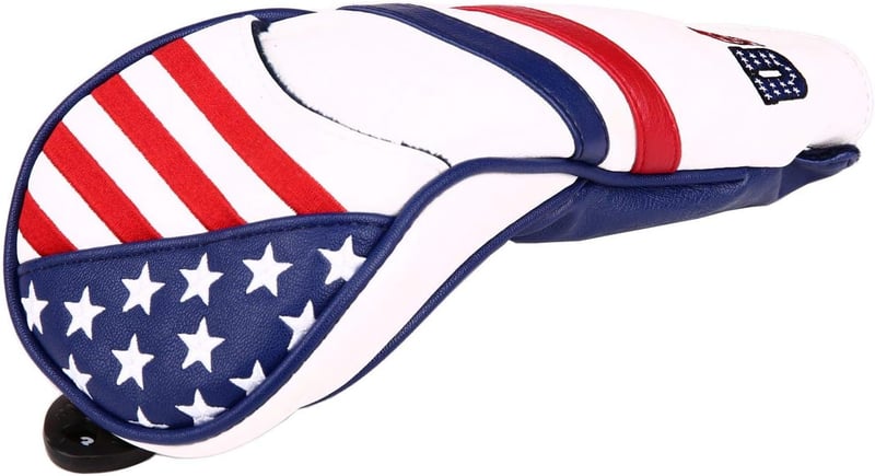 Patriotic Golf Head Covers with Interchangeable Tags