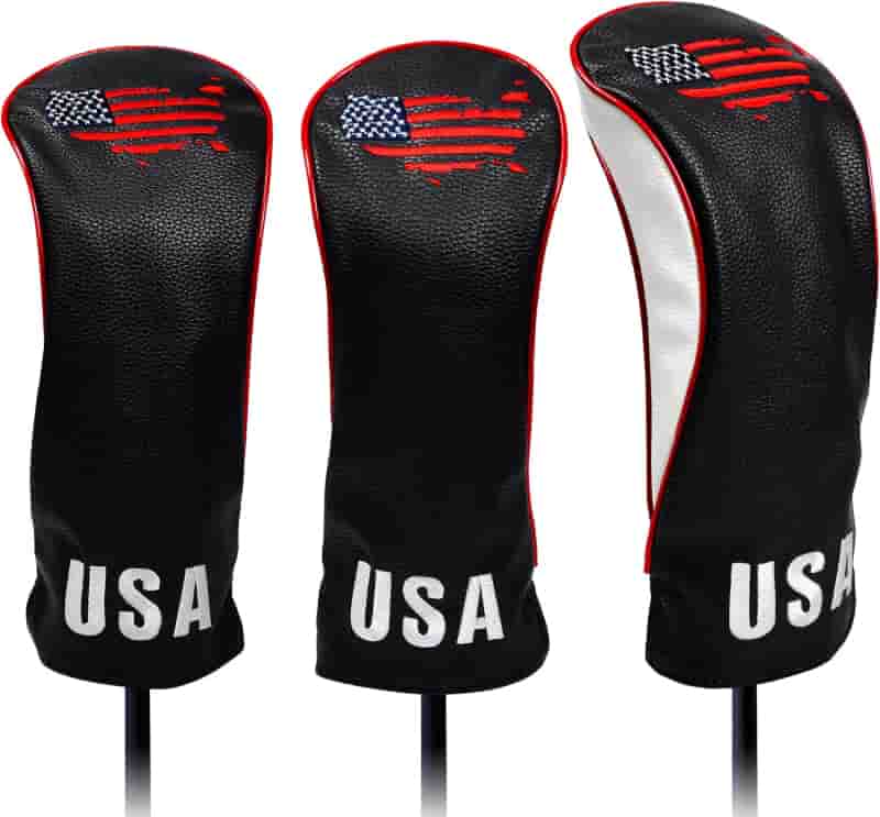 USA Golf Leather Head Covers for Drivers & Woods
