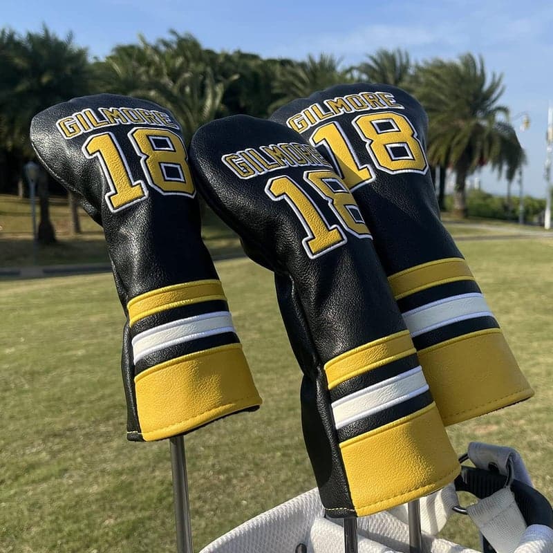 Golf Headcovers Set – Premium Leather with Embroidered Tags