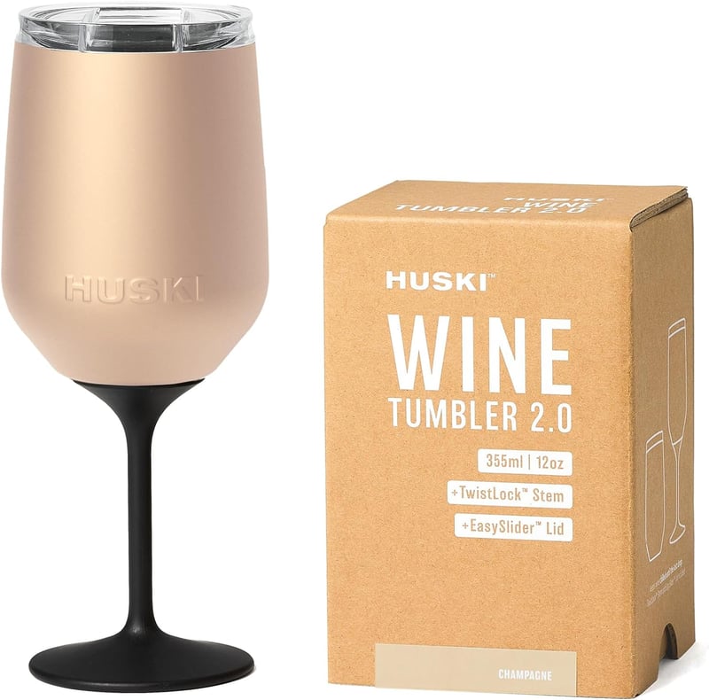 Triple-Insulated Stainless Steel Wine Tumbler, 12oz (Champagne)