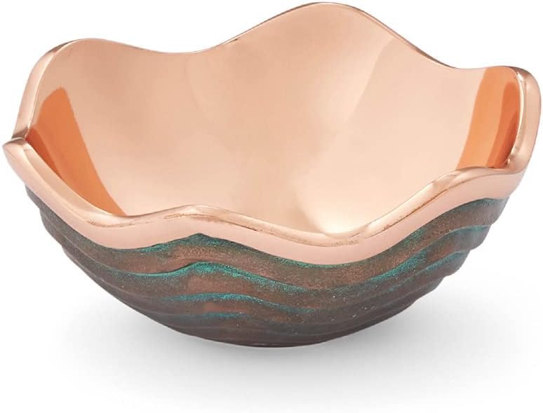 Mini Copper Canyon Bowl, 4.5-Inch Scalloped Decorative Dish
