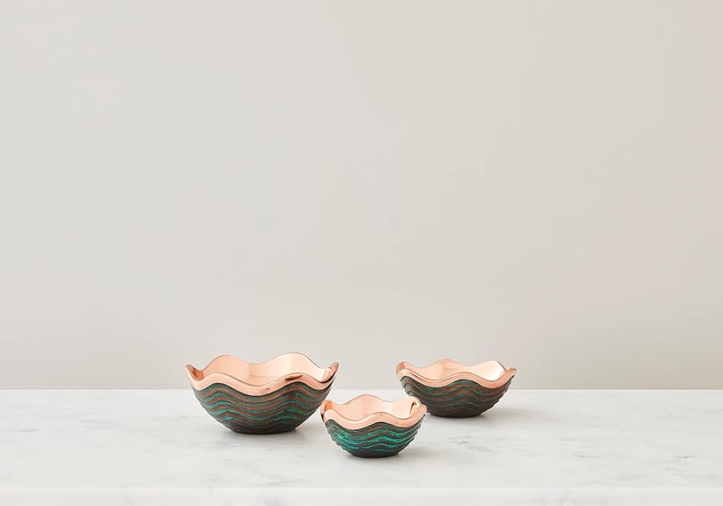 Mini Copper Canyon Bowl, 4.5-Inch Scalloped Decorative Dish
