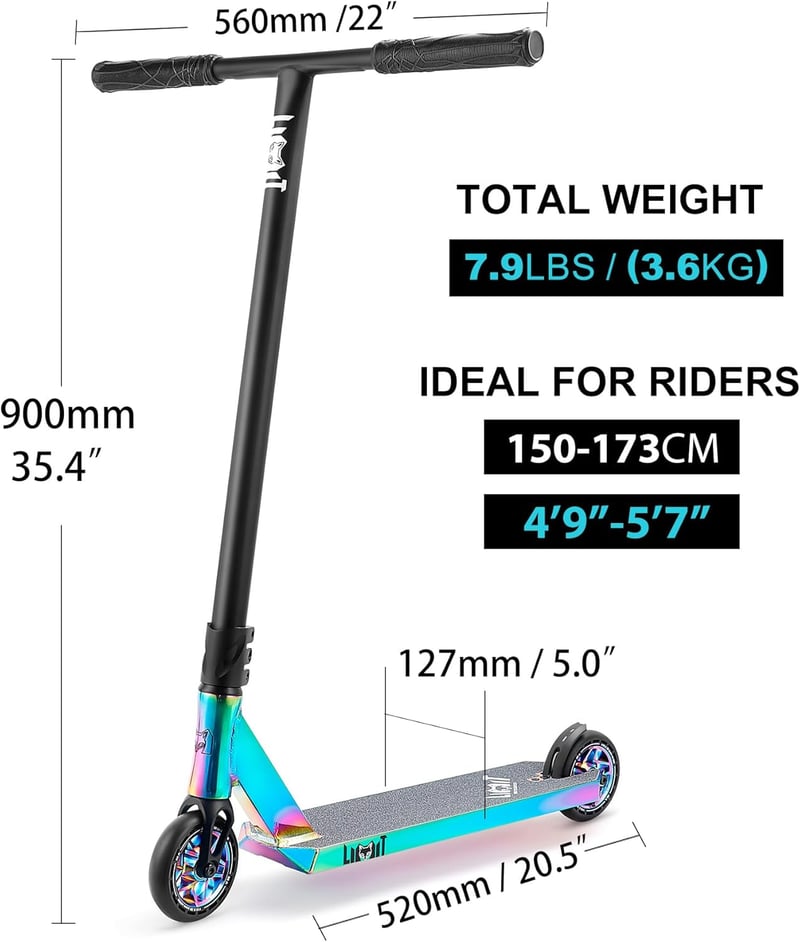 Pro Scooter for Kids, Teens & Adults 8+ - Durable Trick Scooter