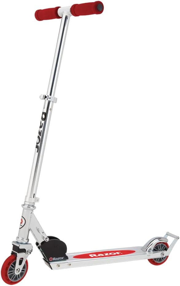 Kids' Foldable Kick Scooter with Wheelie Bar & Adjustable Handlebars