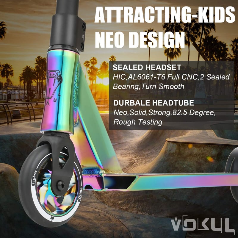 Freestyle Stunt Scooter for Kids, Teens & Adults – Neo Finish