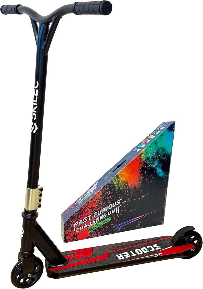 Pro Freestyle Stunt Scooter, BMX Design, 220lbs Capacity