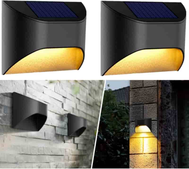 Solar Fence Lights - Waterproof LED Lighting for Deck, Yard, and Stairs (2-Pack)