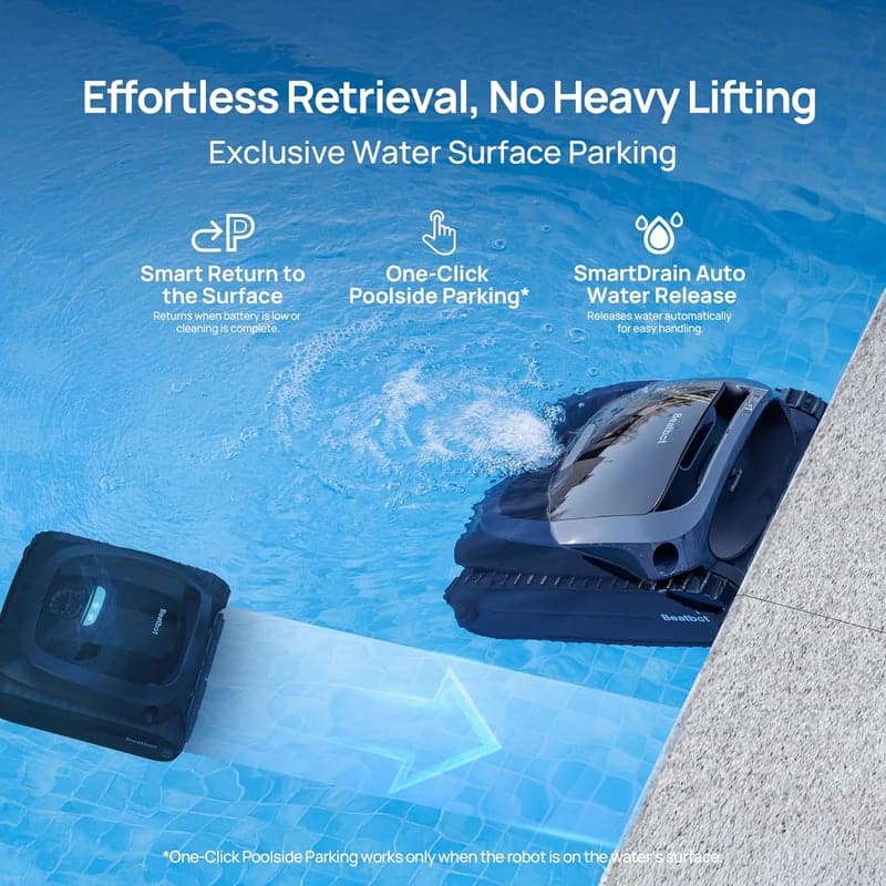 Cordless Pool Vacuum Cleaner for Above & In-Ground Pools, Blue