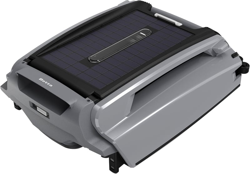 Solar Robotic Pool Skimmer with 24/7 Cleaning and Dual Charging
