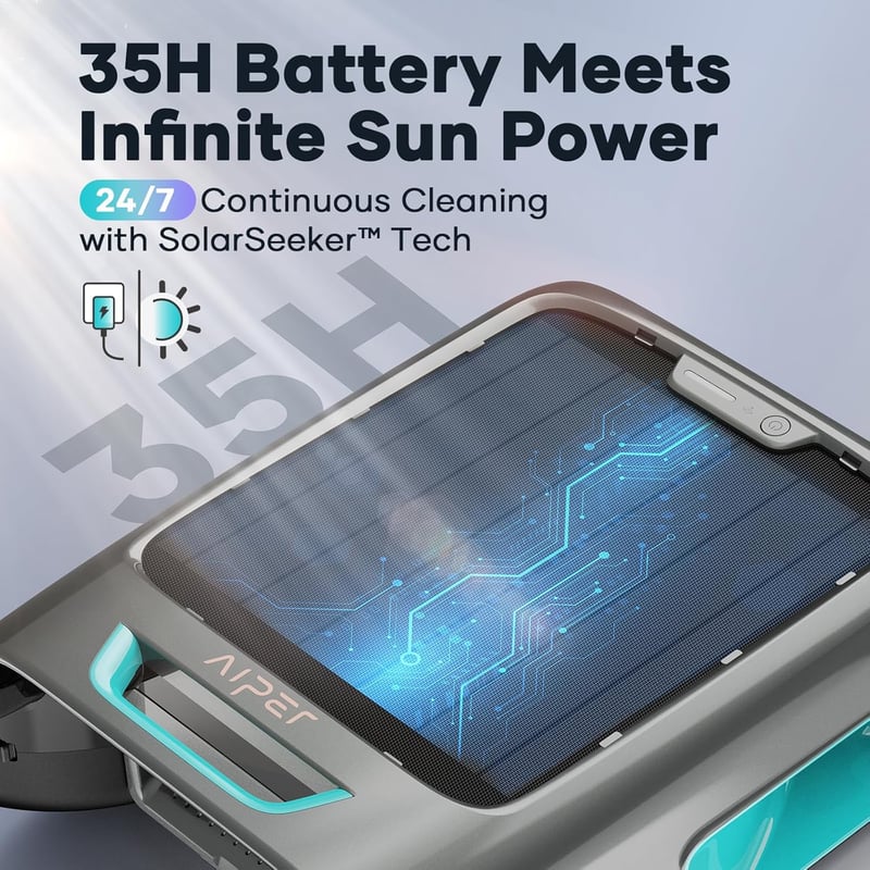 Solar Pool Robot Skimmer with App & Smart Obstacle Avoidance