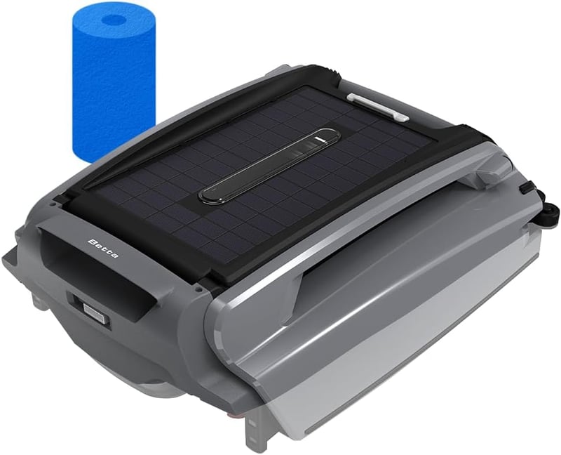 Solar Pool Skimmer - Robotic, Dual Charging, Anti-Stuck Design