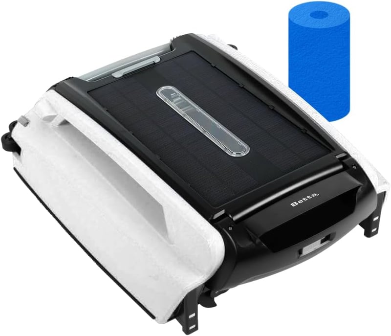 Solar-Powered Pool Skimmer Cleaner with Twin SCT Motors
