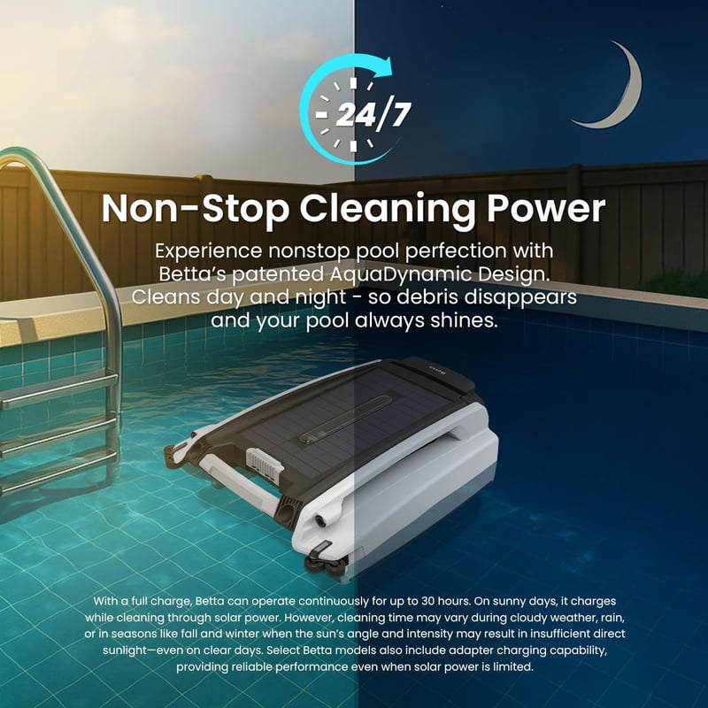 Solar-Powered Pool Skimmer Cleaner with Twin SCT Motors