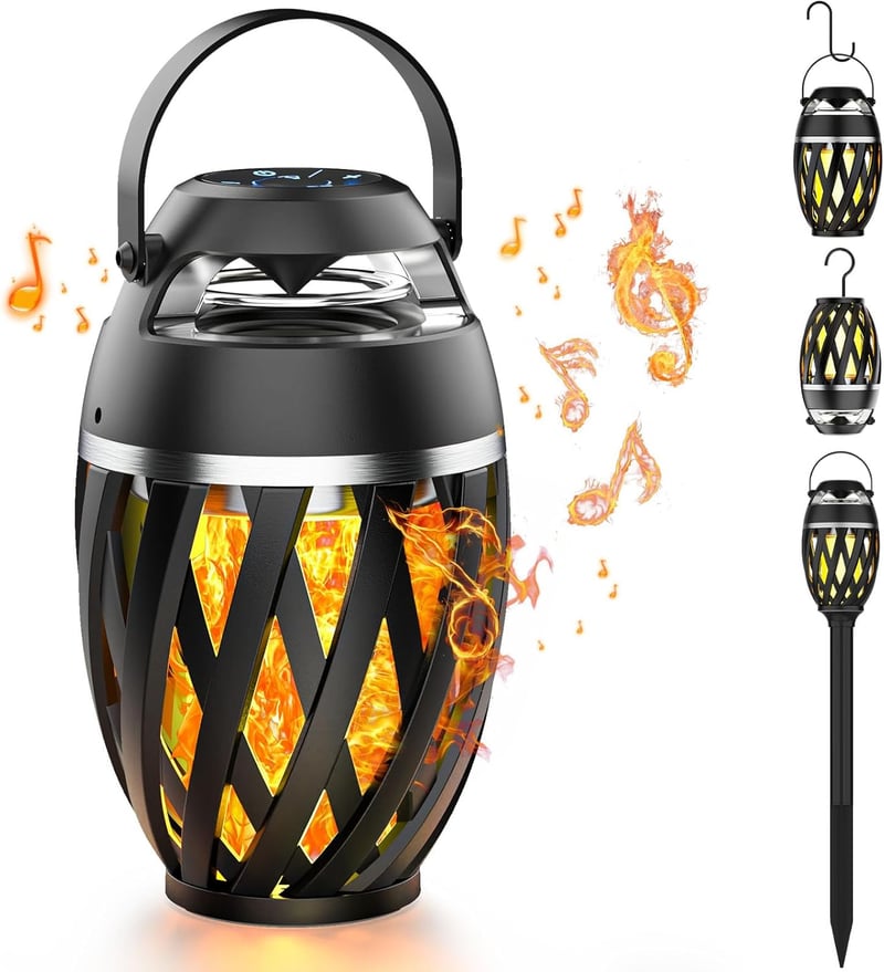 Birthday Outdoor Bluetooth Speaker, Waterproof with LED, 24H Playtime