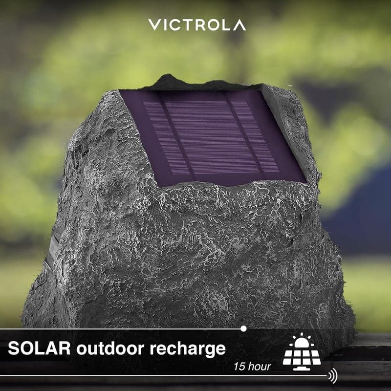 All-Weather Solar Bluetooth Rock Speakers