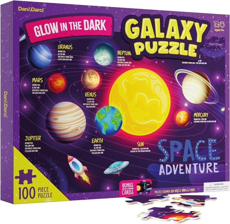 Kids' Galaxy Puzzle - Glow-in-the-Dark Space Toy