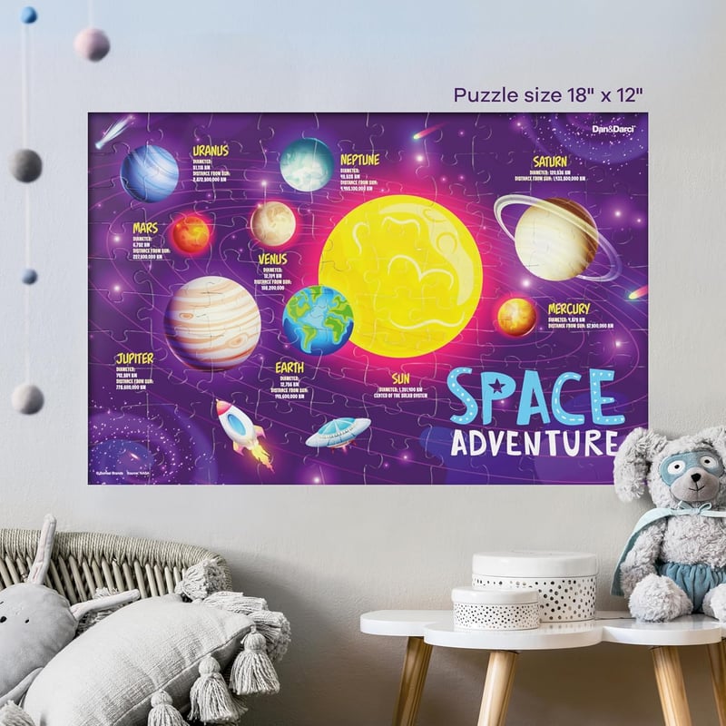 Kids' Galaxy Puzzle - Glow-in-the-Dark Space Toy