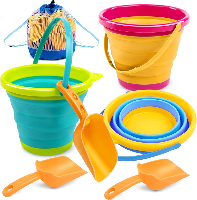 Beach & Camping Collapsible Bucket Set with Shovels
