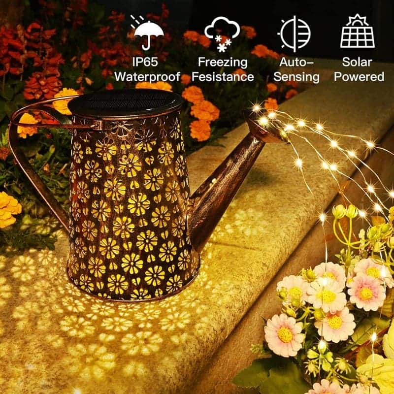 Solar Watering Can Lantern - Outdoor Garden Decor