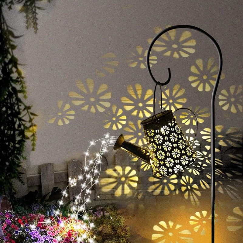 Solar Garden Watering Can Lantern Set