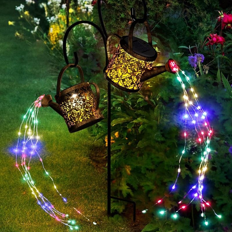Outdoor Solar Watering Can Lights - Multi-Color, Waterproof