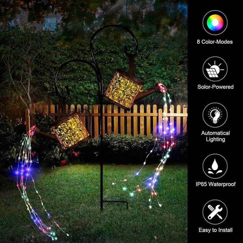 Outdoor Solar Watering Can Lights - Multi-Color, Waterproof