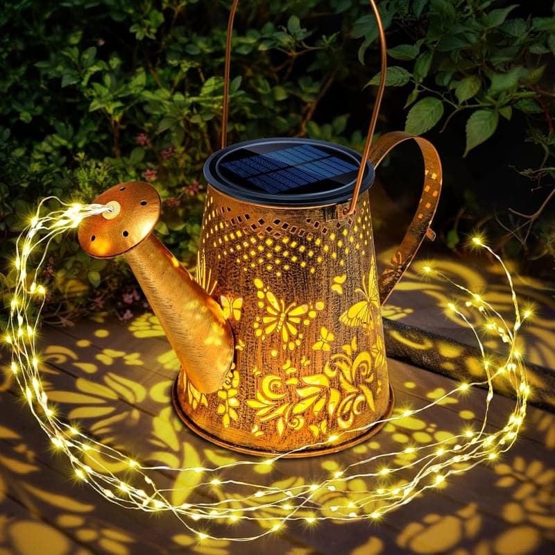Butterfly Solar Watering Can Lantern: Outdoor Gifts for Women