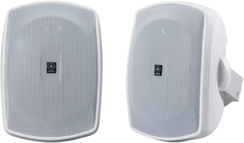 Indoor/Outdoor White Speakers Pair by Yamaha