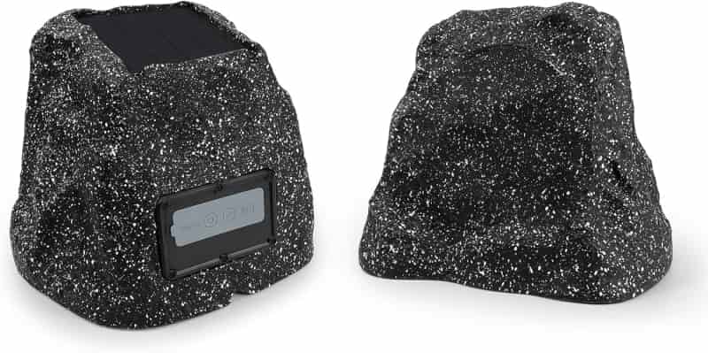 Outdoor Rock Speakers, Bluetooth, Solar-Powered, Waterproof (Pair)
